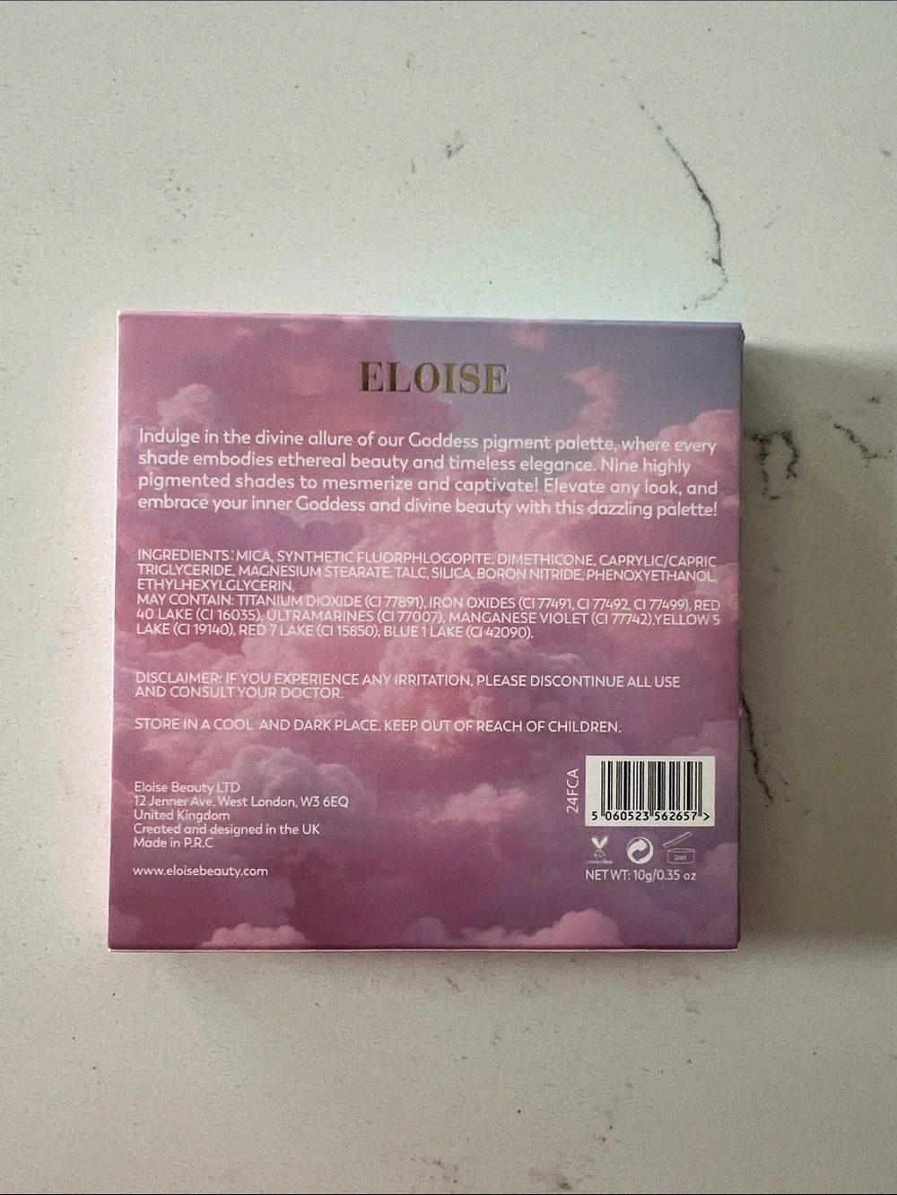 Goddess Eyeshadow Palette by LOISE — Pink Purple Cloud Design